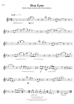 page one of Blue Eyes (Flute Solo)