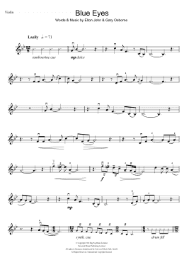 page one of Blue Eyes (Violin Solo)