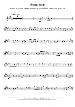 page one of Breathless (Alto Sax Solo)