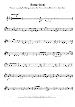page one of Breathless (Clarinet Solo)