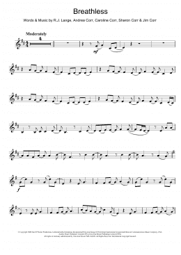 page one of Breathless (Trumpet Solo)