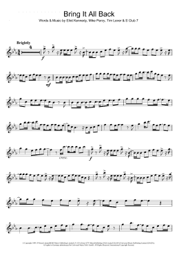 page one of Bring It All Back (Flute Solo)
