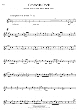 page one of Crocodile Rock (Flute Solo)