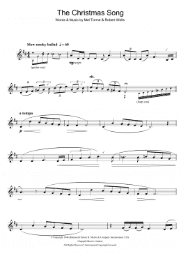 page one of The Christmas Song (Chestnuts Roasting On An Open Fire) (Clarinet Solo)