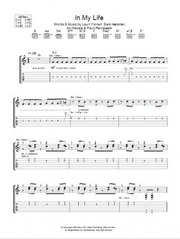 page one of In My Life (Guitar Tab)