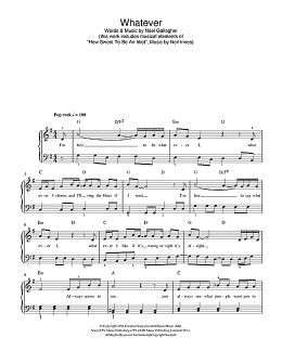 page one of Whatever (Beginner Piano (Abridged))