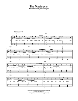 page one of The Masterplan (Beginner Piano)