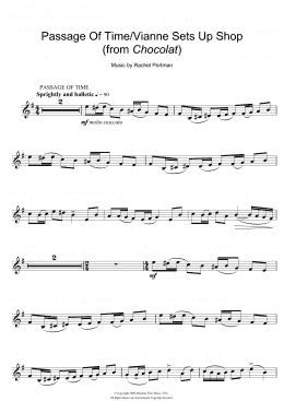 page one of Passage Of Time/Vianne Sets Up Shop (from Chocolat) (Violin Solo)
