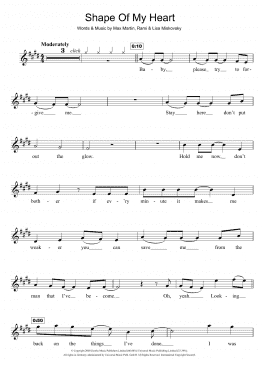 page one of Shape Of My Heart (Clarinet Solo)