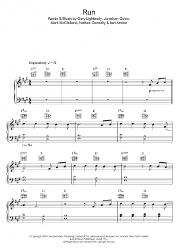 page one of Run (Easy Piano)