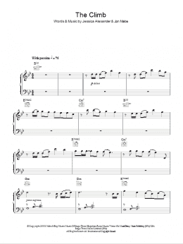page one of The Climb (from Hannah Montana: The Movie) (Easy Piano)