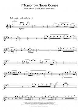 page one of If Tomorrow Never Comes (Alto Sax Solo)