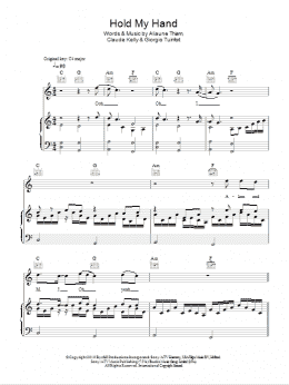 page one of Hold My Hand (Piano, Vocal & Guitar Chords)