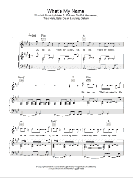 page one of What's My Name? (Piano, Vocal & Guitar Chords)