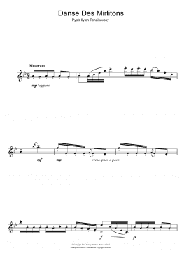 page one of Danse Des Mirlitons (from The Nutcracker) (Alto Sax Solo)