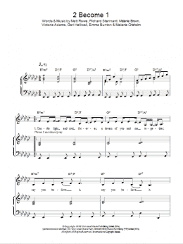 page one of 2 Become 1 (Easy Piano)