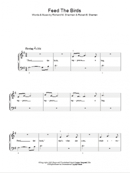 page one of Feed The Birds (Tuppence A Bag) (from Mary Poppins) (Easy Piano)