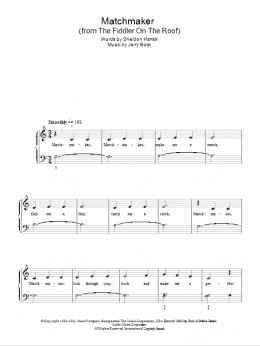 page one of Matchmaker (Easy Piano)
