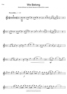page one of We Belong (Flute Solo)