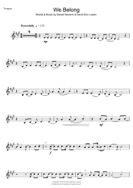 page one of We Belong (Trumpet Solo)