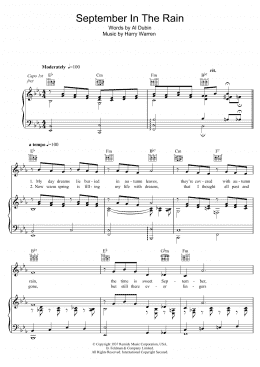 page one of September In The Rain (Piano, Vocal & Guitar Chords)
