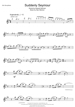 page one of Suddenly Seymour (from Little Shop of Horrors) (Alto Sax Solo)