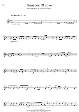 page one of Seasons Of Love (from Rent) (Flute Solo)
