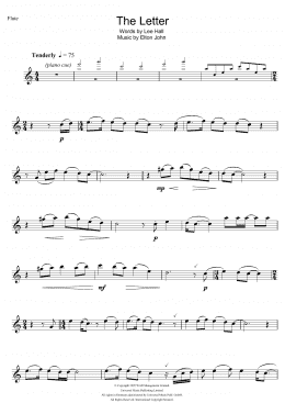 page one of The Letter (from Billy Elliot: The Musical) (Flute Solo)
