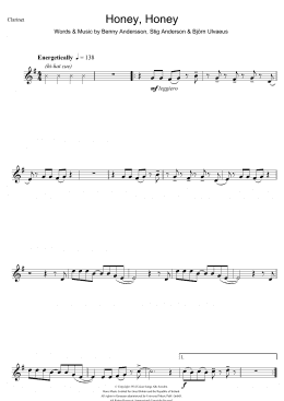 page one of Honey, Honey (Clarinet Solo)