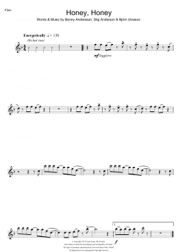 page one of Honey, Honey (Flute Solo)