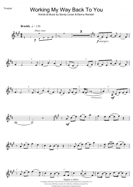 page one of Working My Way Back To You (Trumpet Solo)