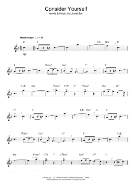 page one of Consider Yourself (Alto Sax Solo)