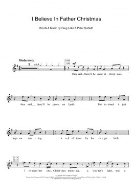 page one of I Believe In Father Christmas (Flute Solo)