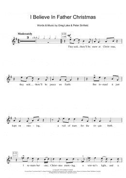 page one of I Believe In Father Christmas (Violin Solo)