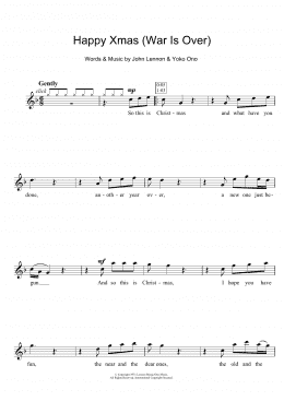 page one of Happy Xmas (War Is Over) (Flute Solo)