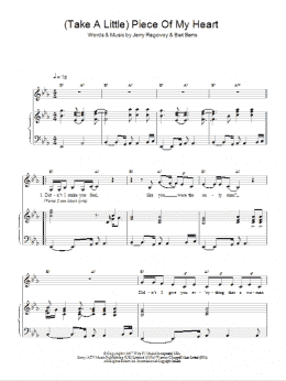 page one of Piece Of My Heart (Piano, Vocal & Guitar Chords)