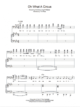 page one of Oh What A Circus (Piano, Vocal & Guitar Chords)