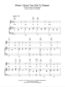page one of When I Grow Too Old To Dream (Piano, Vocal & Guitar Chords)