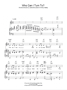 page one of Who Can I Turn To (When Nobody Needs Me) (Piano, Vocal & Guitar Chords)