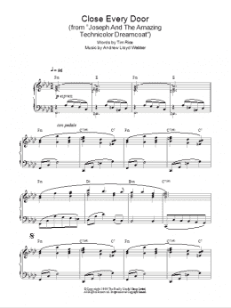 page one of Close Every Door (Piano Solo)