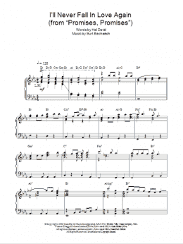 page one of I'll Never Fall In Love Again (Piano Solo)