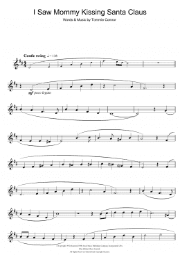 page one of I Saw Mommy Kissing Santa Claus (Clarinet Solo)