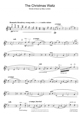 page one of The Christmas Waltz (Clarinet Solo)