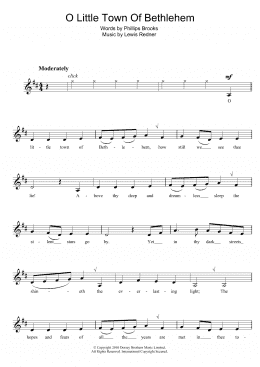 page one of O Little Town Of Bethlehem (Clarinet Solo)