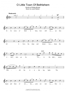 page one of O Little Town Of Bethlehem (Flute Solo)