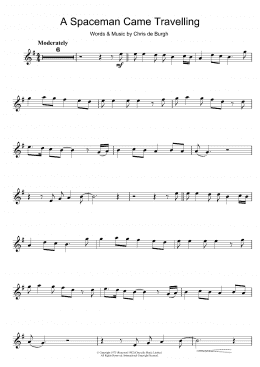 page one of A Spaceman Came Travelling (Violin Solo)