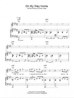 page one of On My Way Home (Piano, Vocal & Guitar Chords)