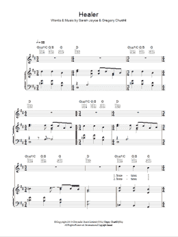 page one of Healer (Piano, Vocal & Guitar Chords)