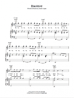 page one of Blackbird (Piano, Vocal & Guitar Chords)