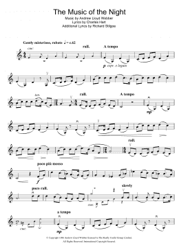 page one of The Music Of The Night (from The Phantom Of The Opera) (Violin Solo)